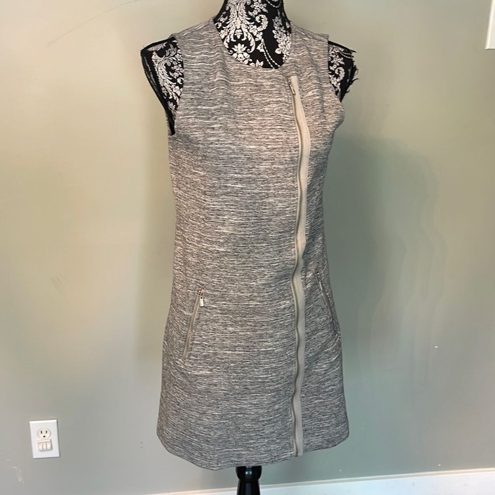 Kensie Heather Grey Zipper Dress . NEW